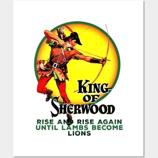 Robin Hood King of Sherwood Comic Book Style Posters and Art